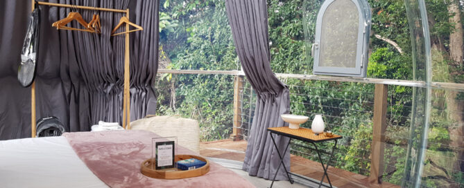 interior luxury glamping tent